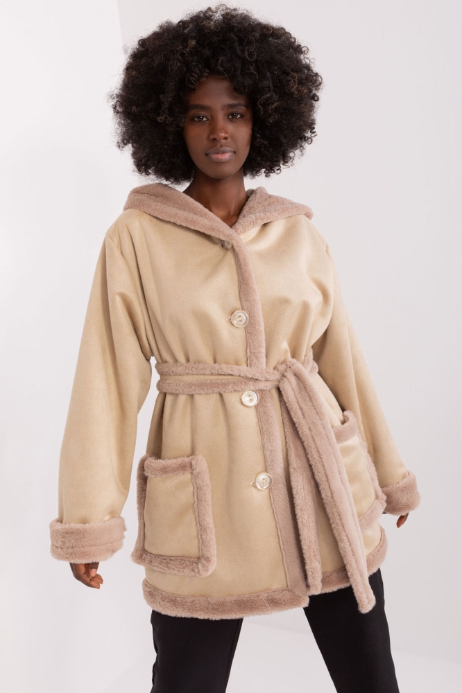 Plaszcz Damski Model LK-KR-509459.96P Beige - Lakerta bej