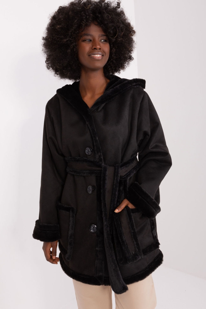 Plaszcz Damski Model LK-KR-509459.96P Black - Lakerta negru