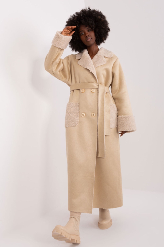 Plaszcz Damski Model LK-PL-509460.00P Beige - Lakerta bej