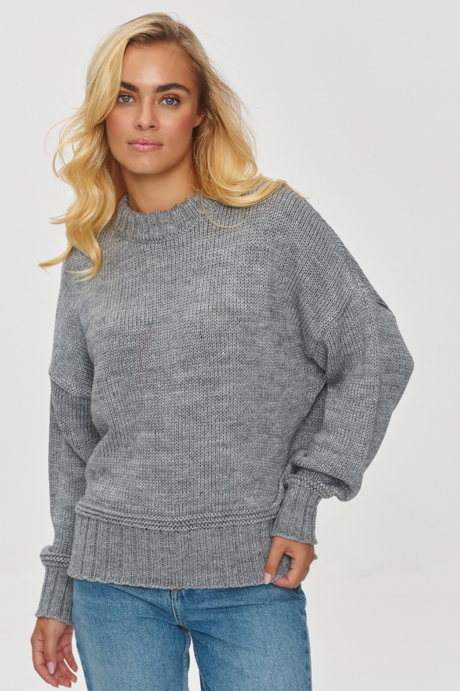 Pulover model 201809 Makadamia gri
