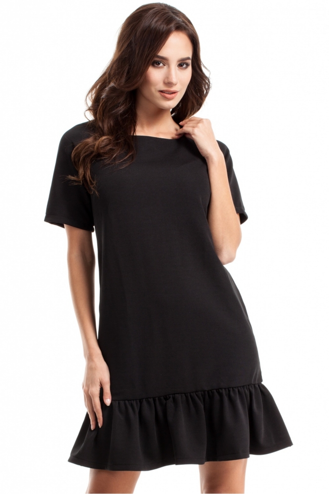 Rochie de zi model 74599 Moe negru