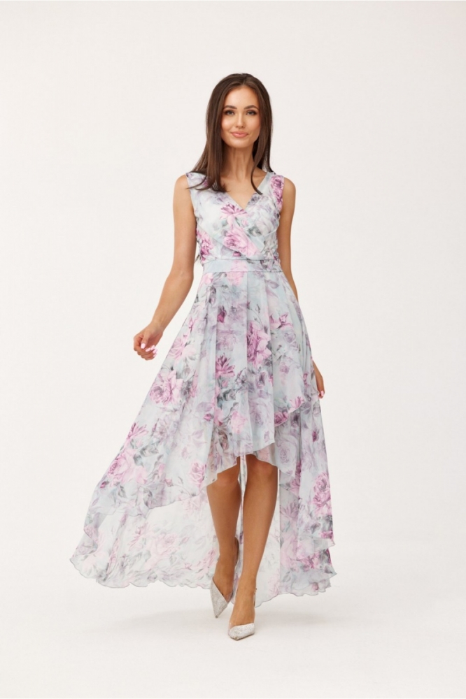 Rochie eleganta model 182428 Roco Fashion gri