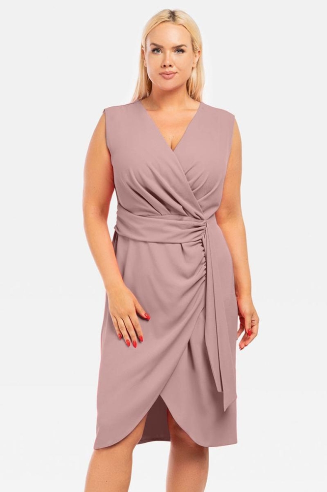 Rochie marime plus model 196872 Karko roz