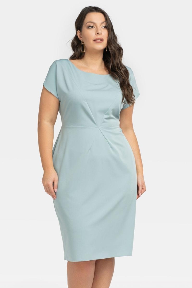Rochie marime plus model 196877 Karko verde
