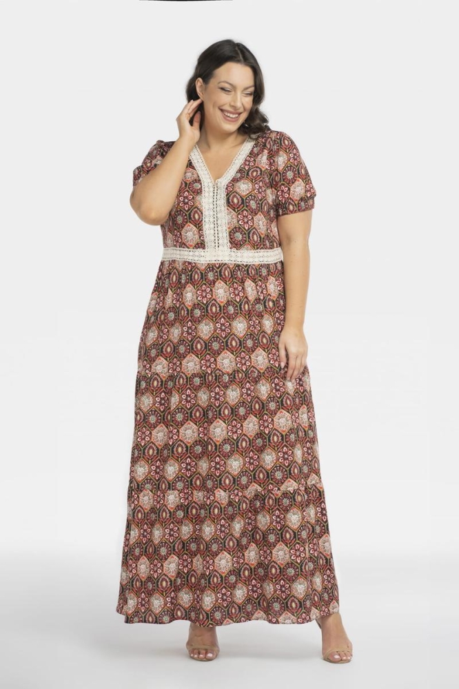 Rochie marime plus model 196882 Karko multicolor