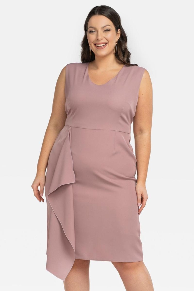 Rochie marime plus model 197779 Karko roz