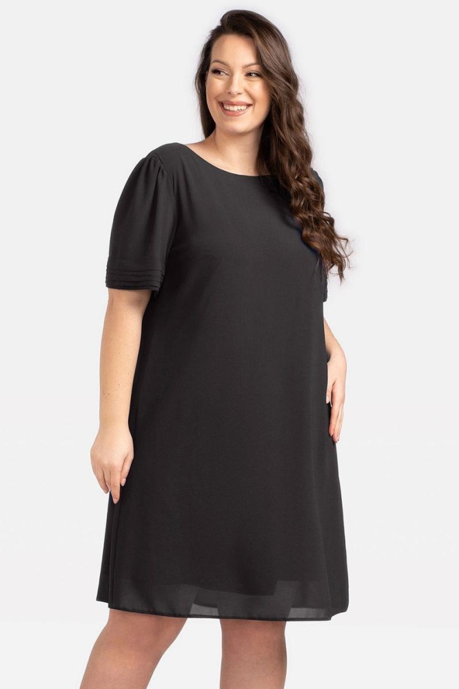 Rochie marime plus model 198152 Karko negru