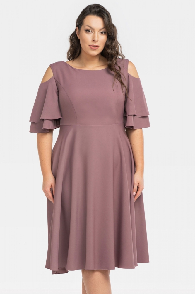 Rochie marime plus model 198329 Karko roz