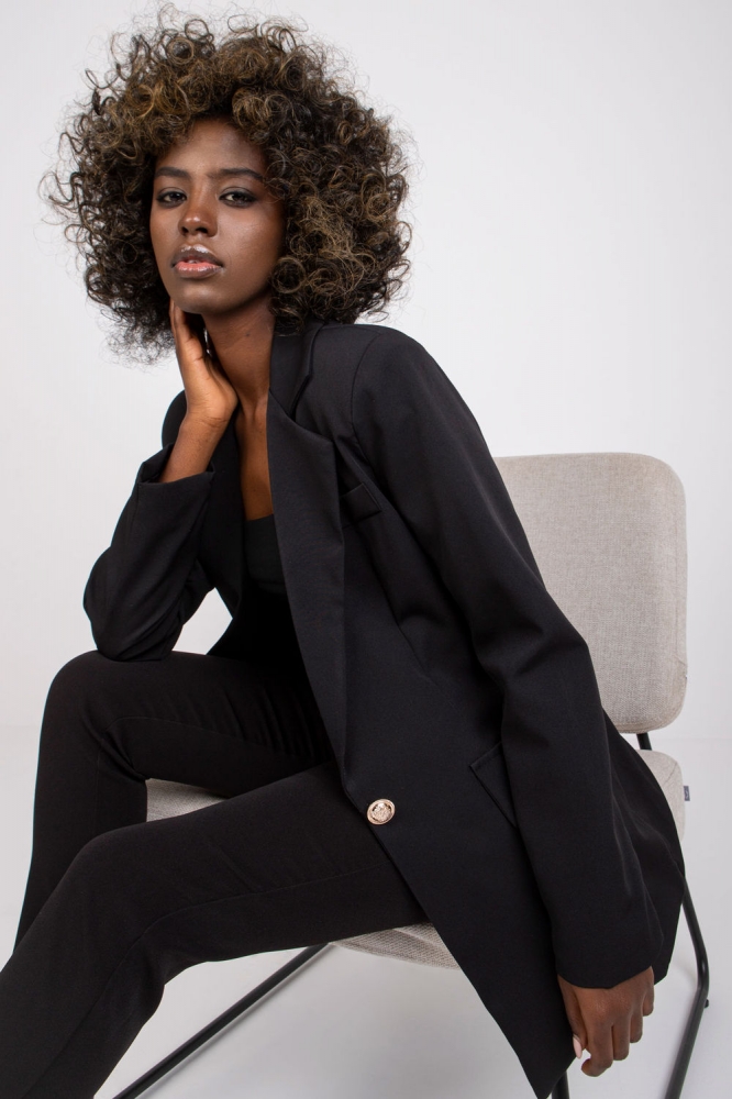 Sacou model 164601 Italy Moda negru