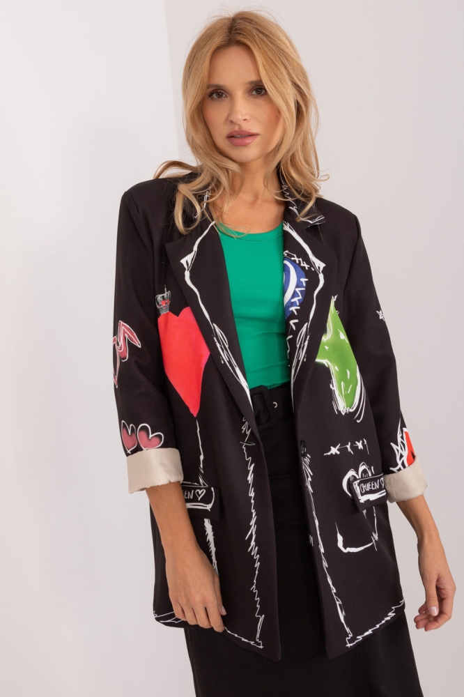 Sacou model 193331 Italy Moda negru
