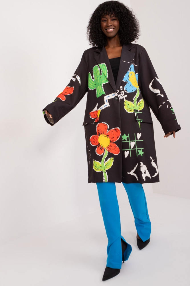 Sacou model 194198 Italy Moda negru