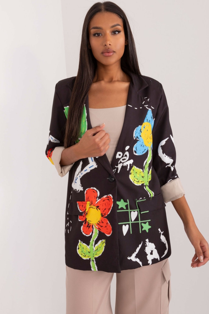 Sacou model 197038 Italy Moda negru