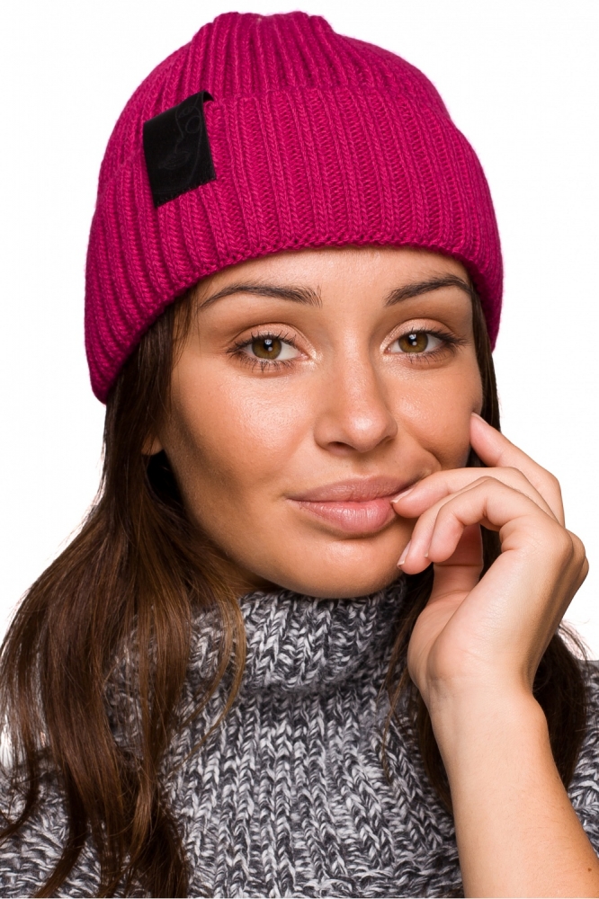 Caciula tricotata iarna Model 148904 BE Knit roz