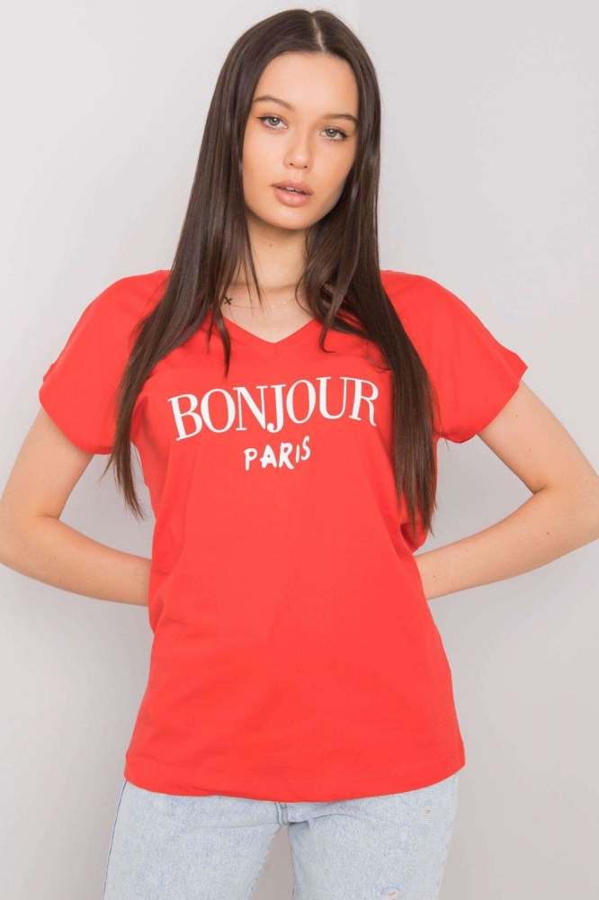 Tricou model 167940 Fancy rosu
