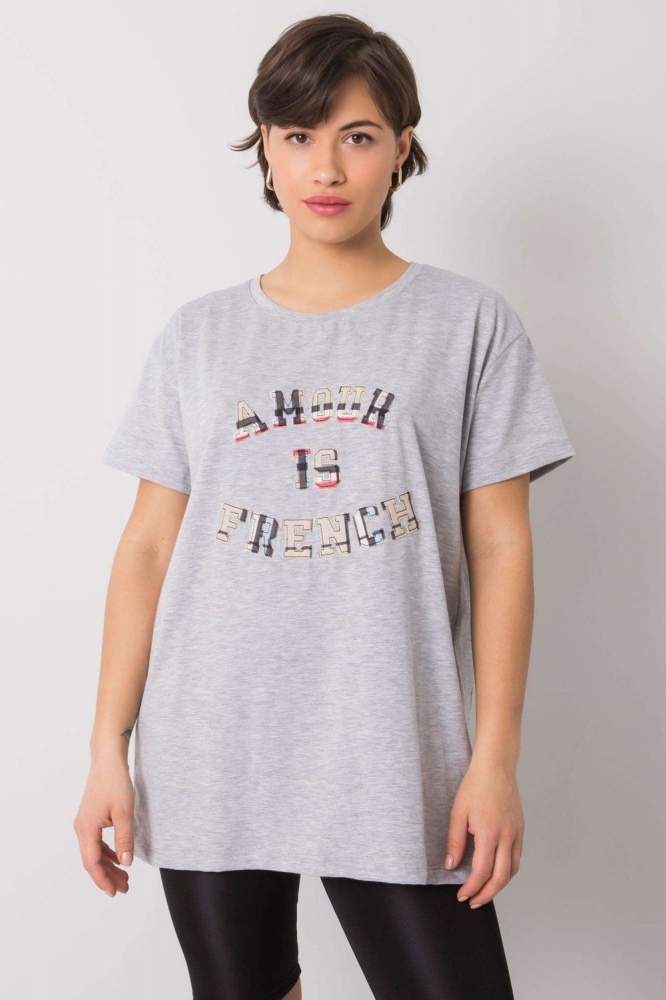 Tricou model 182808 Fancy gri