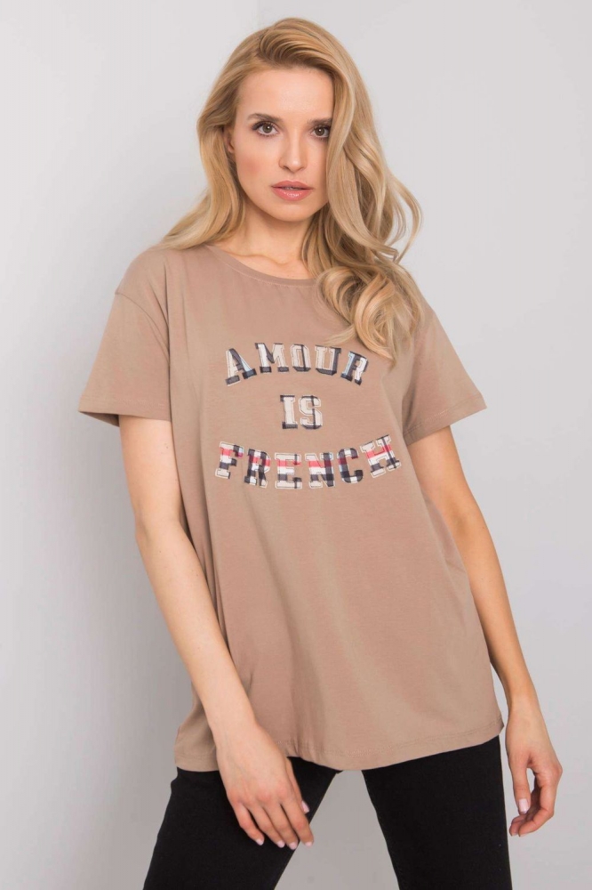 Tricou model 182811 Fancy bej