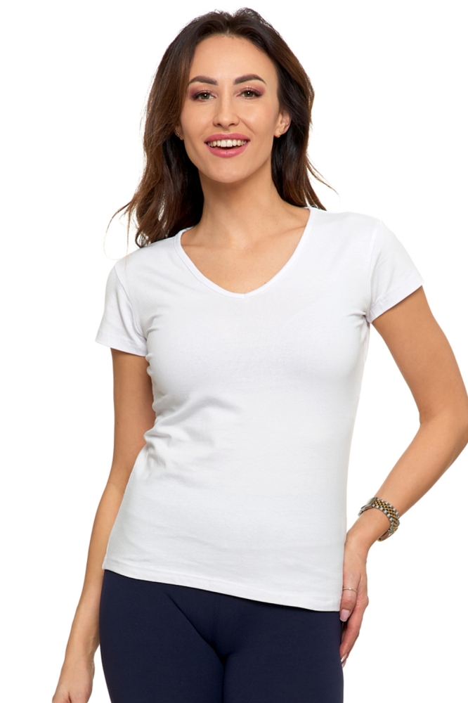 Tricou model 193857 Moraj alb